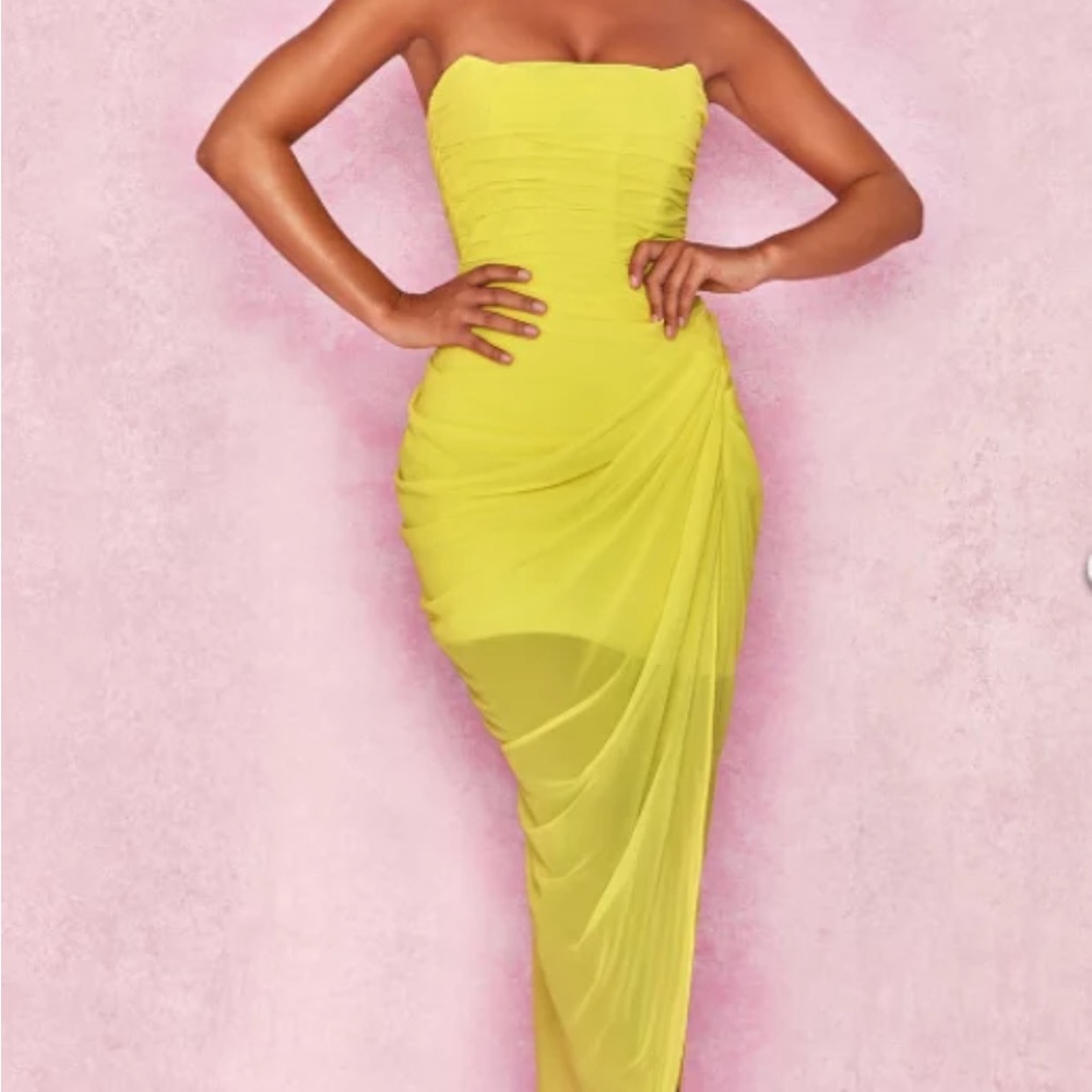 Yellow Rouched Dress